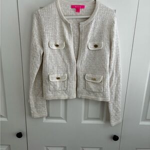 Lilly Pulitzer Cream Textured Blazer